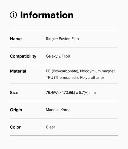 Ringke Fusion Flap Case for Samsung Galaxy Z Flip 8