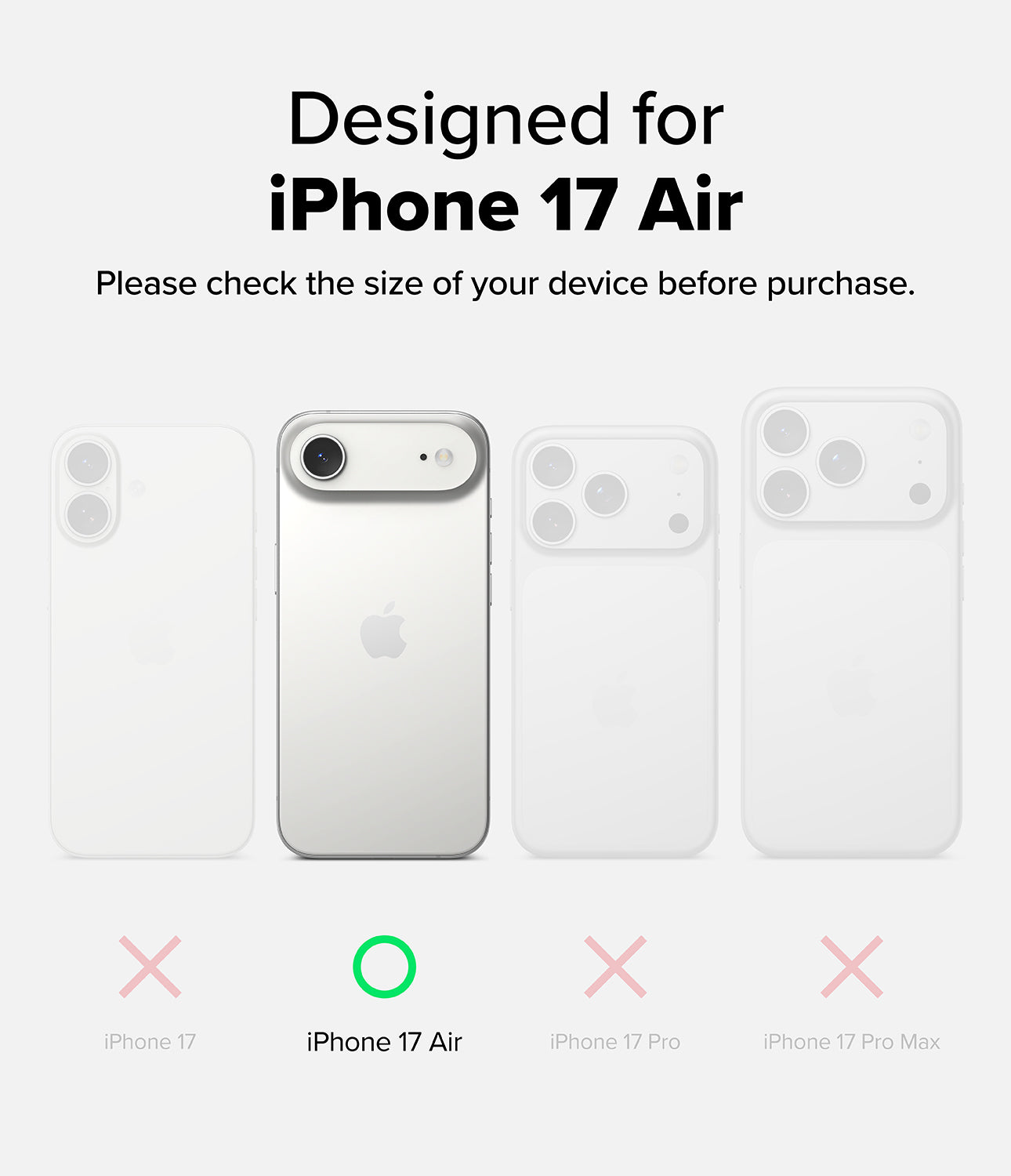 Ringke Camera Full Cover Tempered Glass Protector for Apple iPhone 17 Air