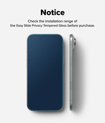 Ringke Privacy Easy Slide Tempered Glass Screen Protector for Apple iPhone Air