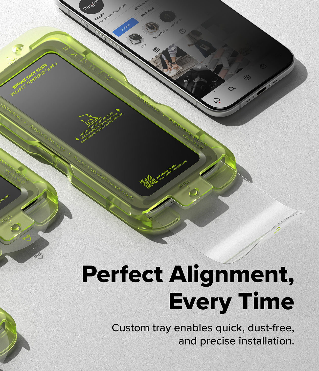Ringke Privacy Easy Slide Tempered Glass Screen Protector for Apple iPhone Air