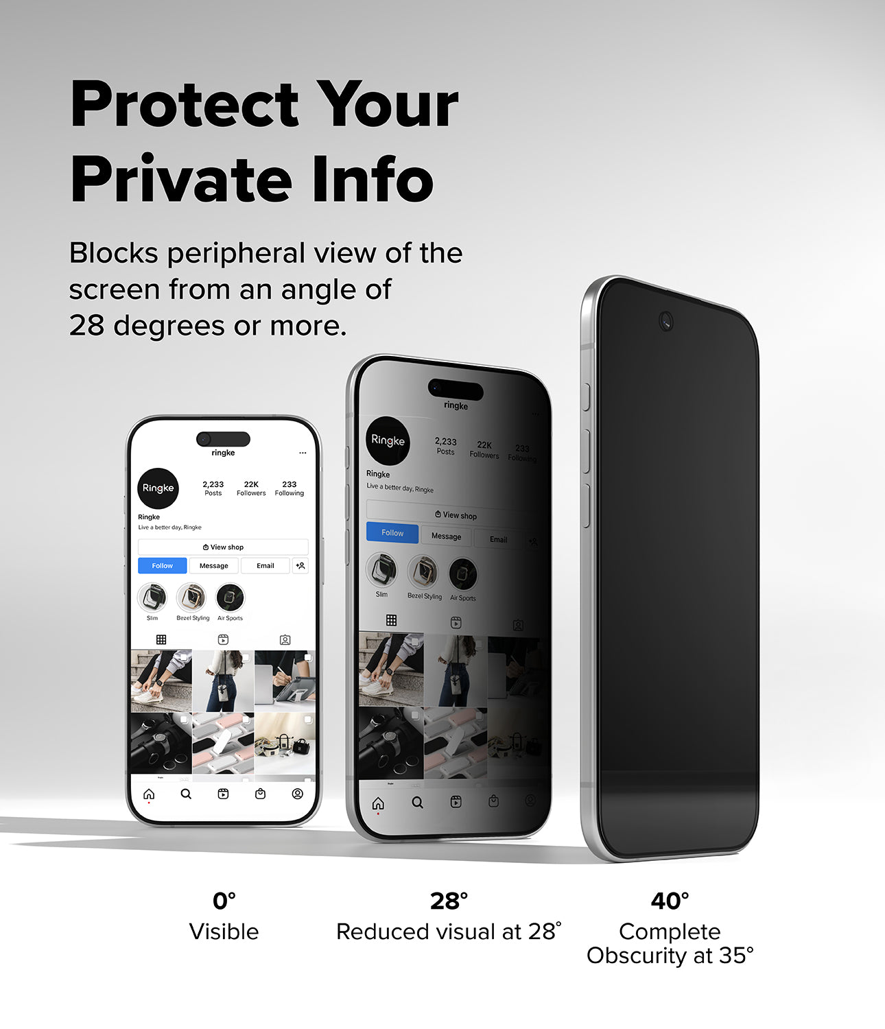 Ringke Privacy Easy Slide Tempered Glass Screen Protector for Apple iPhone Air