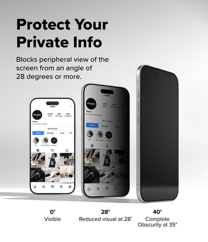 Ringke Privacy Easy Slide Tempered Glass Screen Protector for Apple iPhone Air