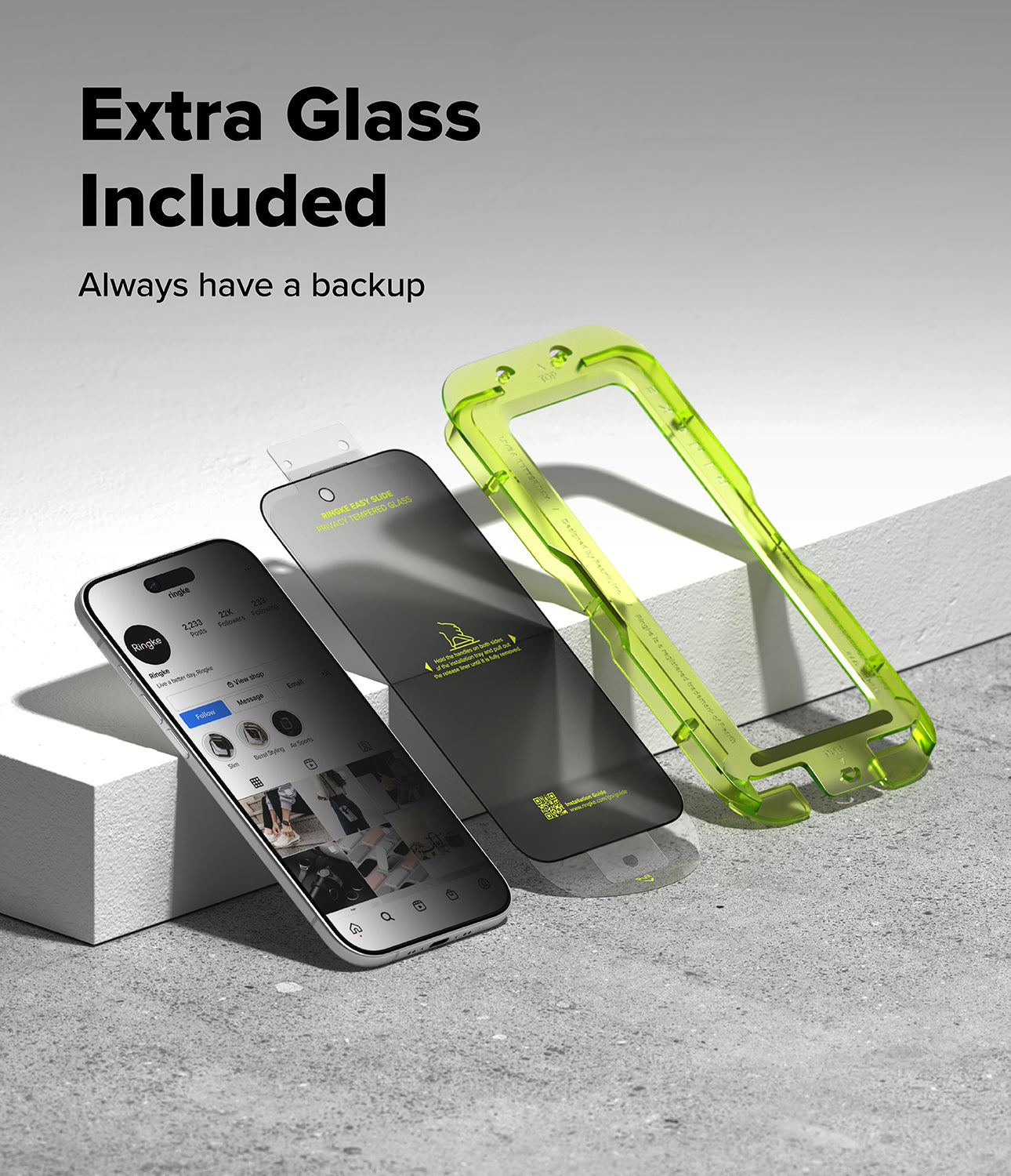 Ringke Privacy Easy Slide Tempered Glass Screen Protector for Apple iPhone Air