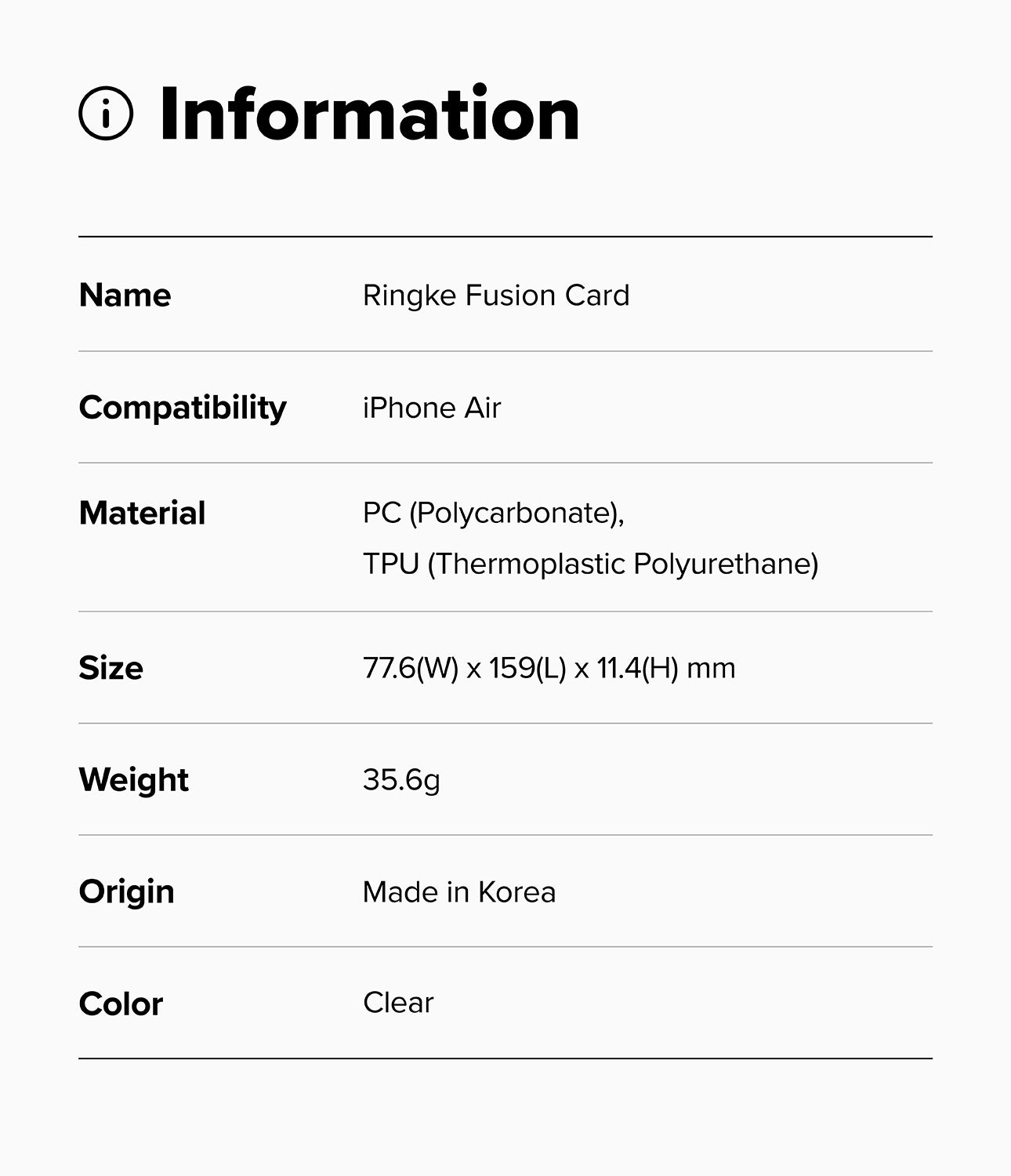 Ringke Fusion Card Case for Apple iPhone Air