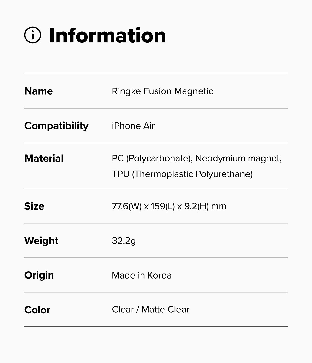 Ringke Fusion Magnetic Case for Apple iPhone Air