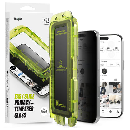 Ringke Privacy Easy Slide Tempered Glass Screen Protector for Apple iPhone 17 Pro Max