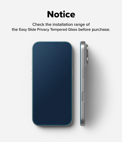 Ringke Privacy Easy Slide Tempered Glass Screen Protector for Apple iPhone 17 Pro Max