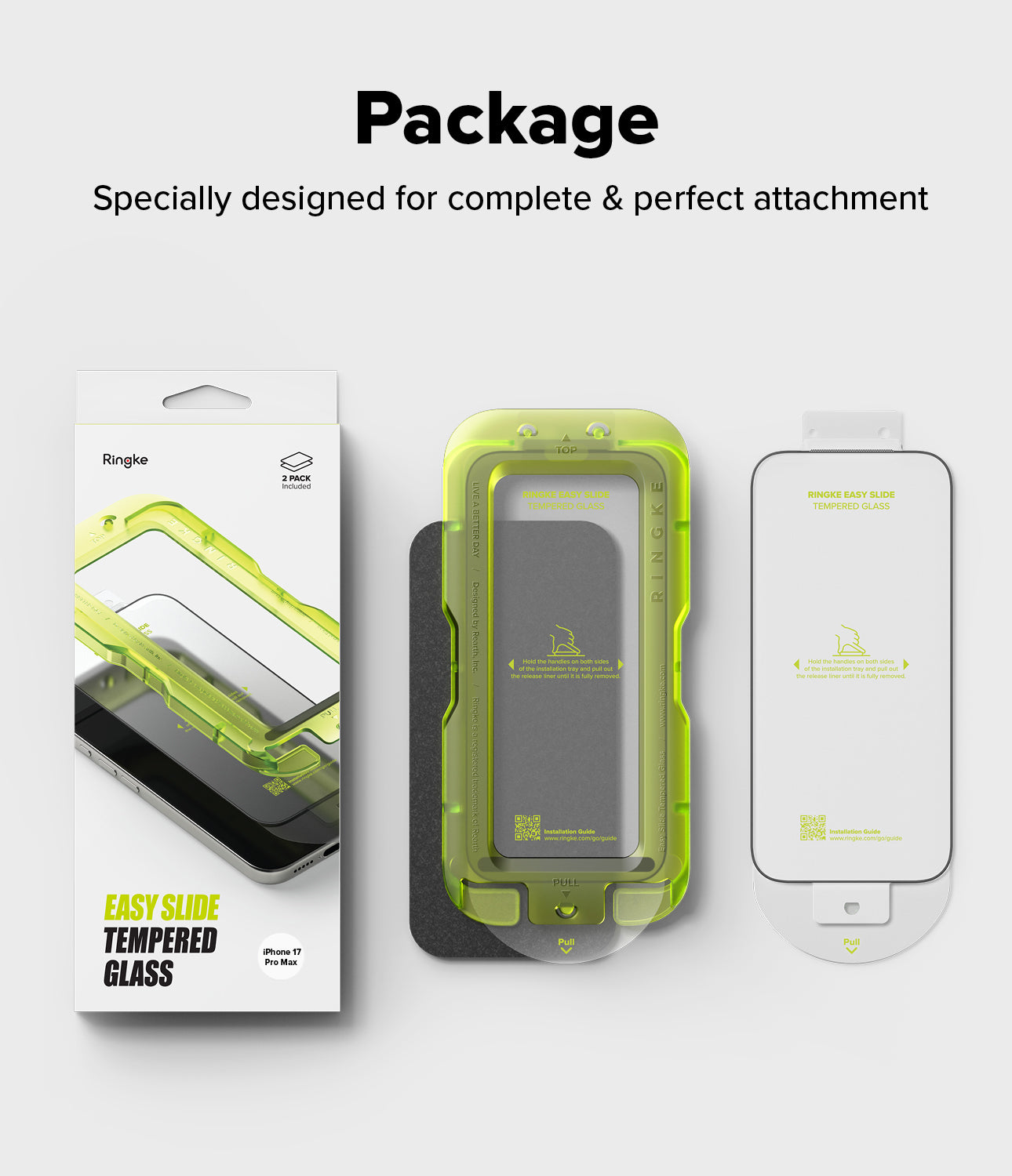 Ringke Easy Slide Tempered Glass Screen Protector for Apple iPhone 17 Pro Max