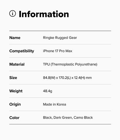 Ringke Rugged Gear Case for Apple iPhone 17 Pro Max