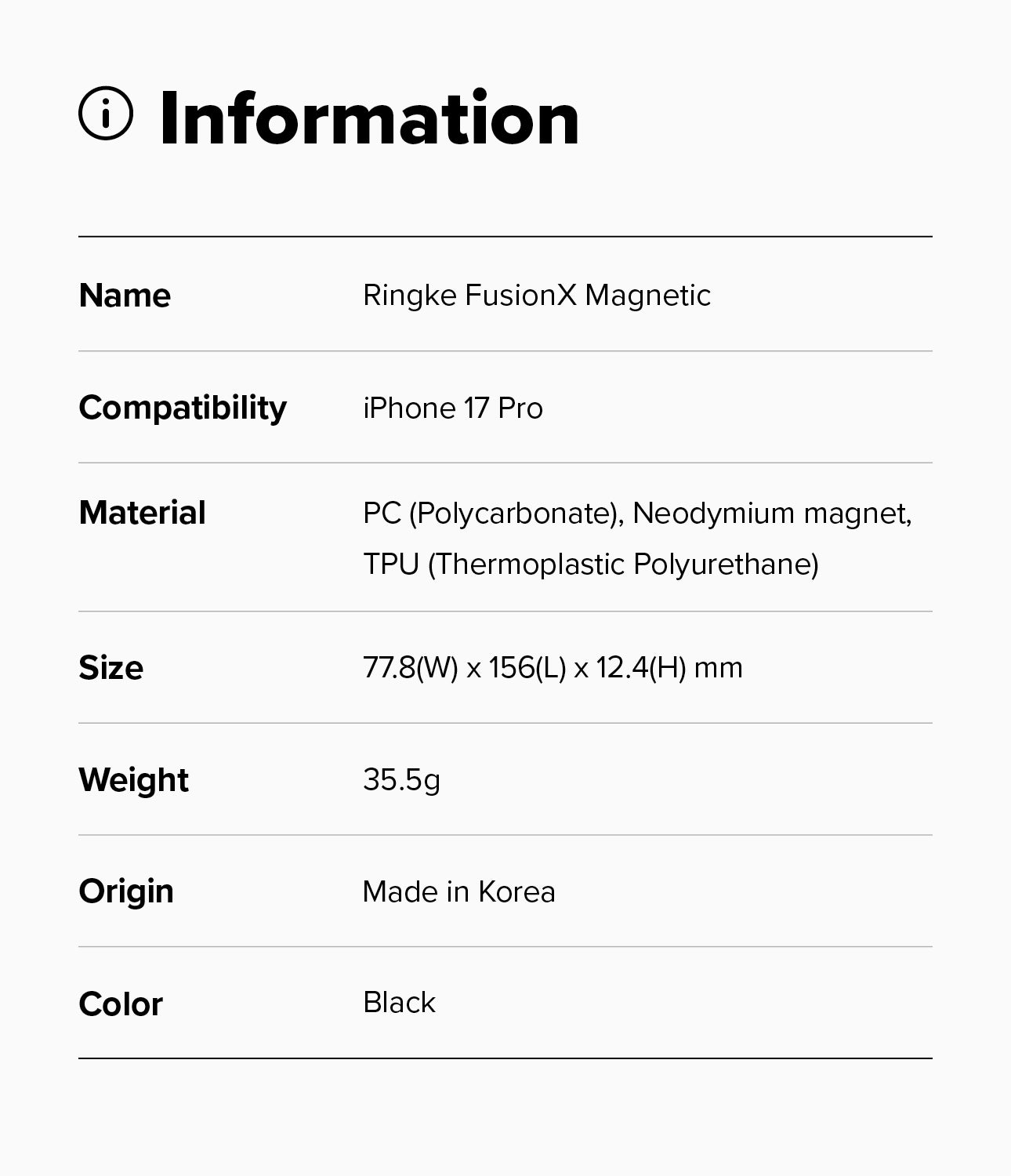 Ringke Fusion X Magnetic Case for Apple iPhone 17 Pro