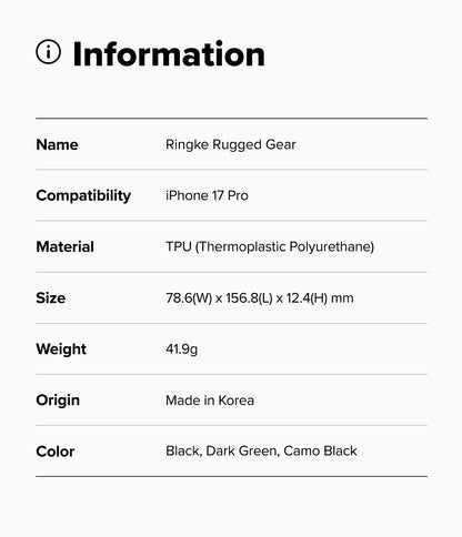 Ringke Rugged Gear Case for Apple iPhone 17 Pro