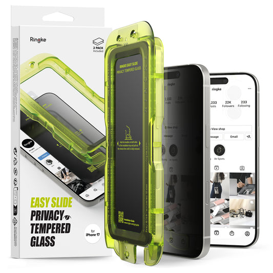 Ringke Privacy Easy Slide Tempered Glass Screen Protector for Apple iPhone 17