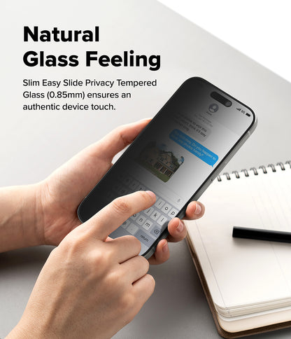 Ringke Privacy Easy Slide Tempered Glass Screen Protector for Apple iPhone 17