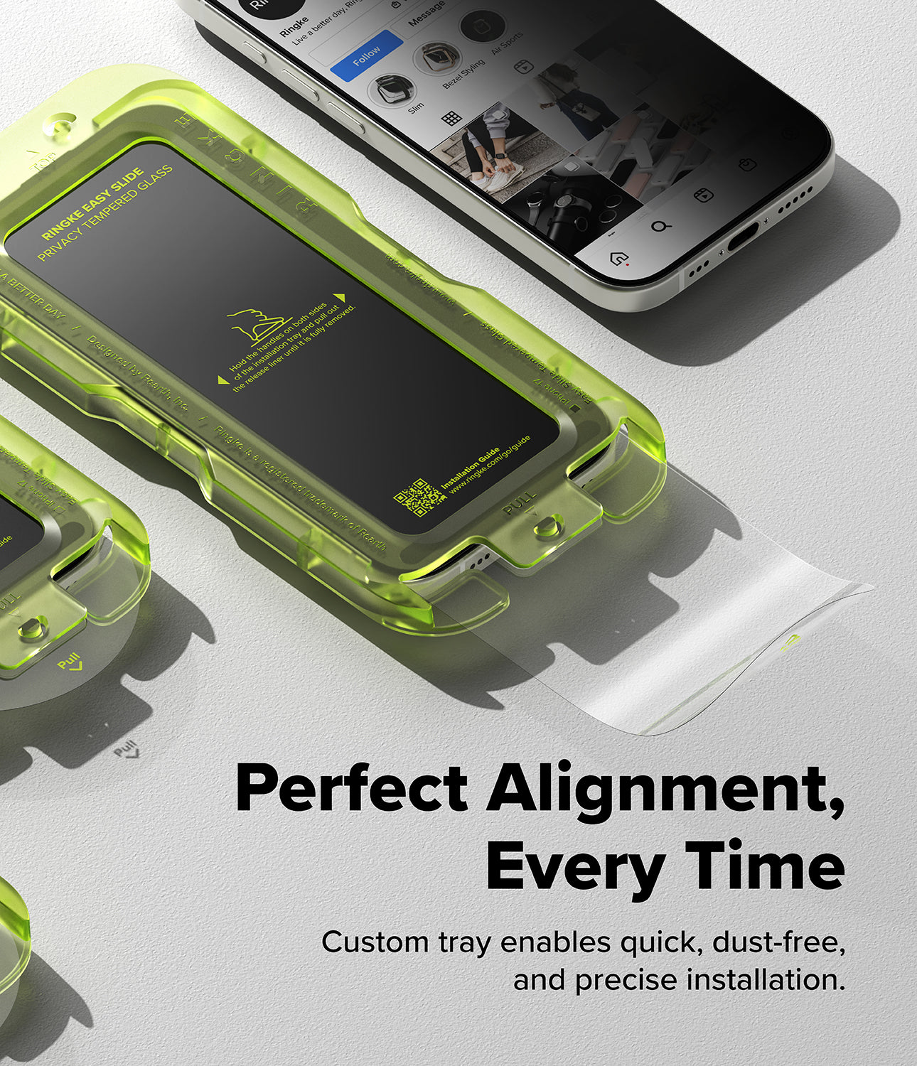 Ringke Privacy Easy Slide Tempered Glass Screen Protector for Apple iPhone 17