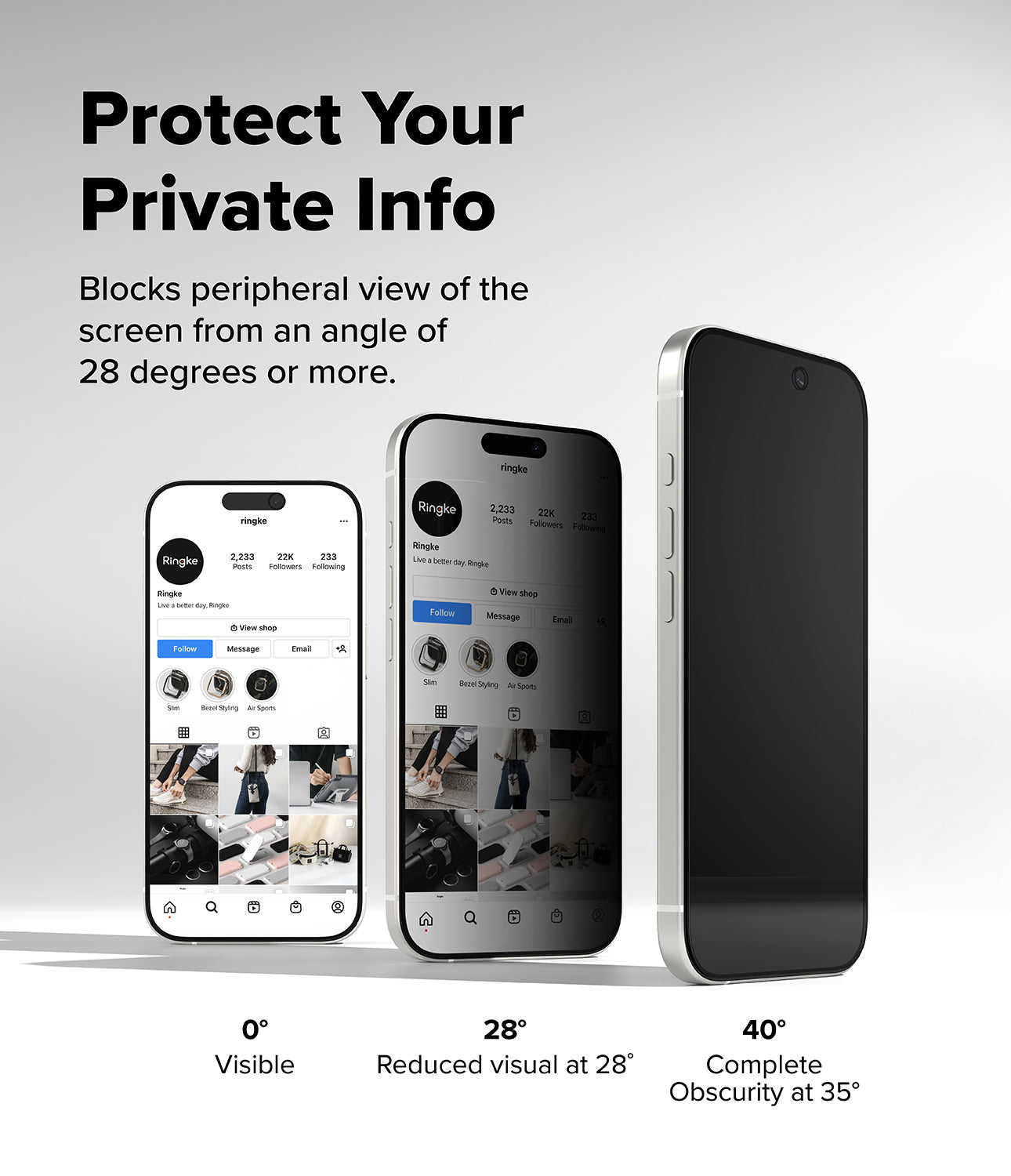 Ringke Privacy Easy Slide Tempered Glass Screen Protector for Apple iPhone 17