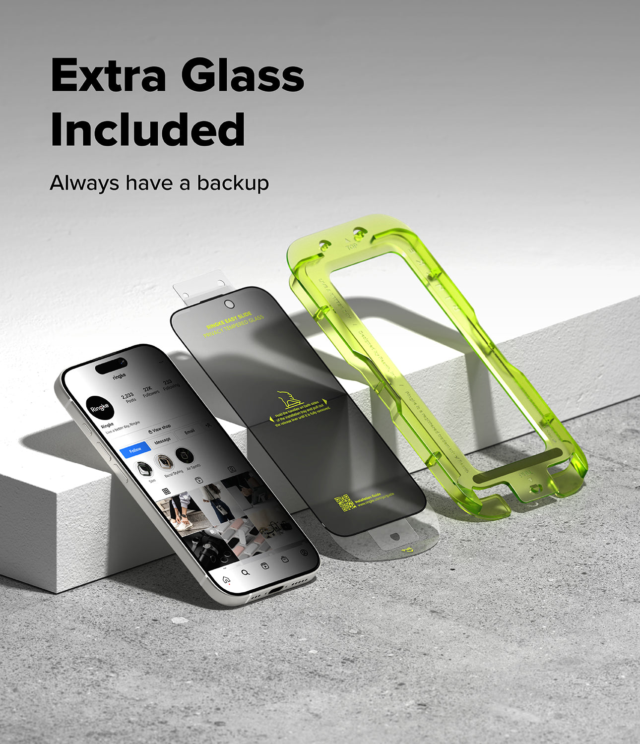 Ringke Privacy Easy Slide Tempered Glass Screen Protector for Apple iPhone 17