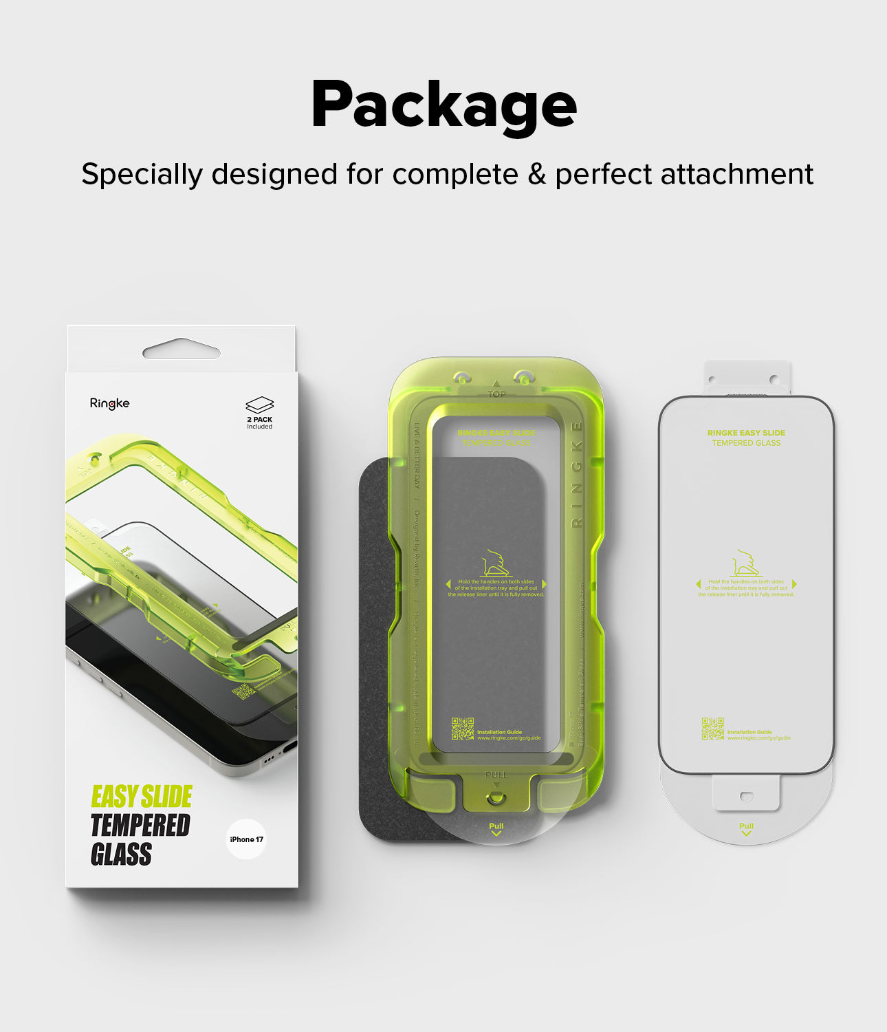 Ringke Easy Slide Tempered Glass Screen Protector for Apple iPhone 17