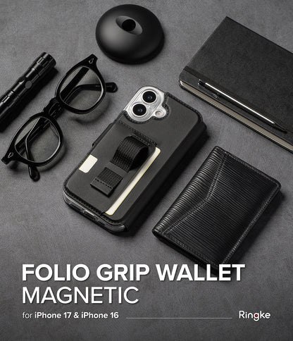 Ringke Folio Grip Wallet Magnetic Case for Apple iPhone 17 / iPhone 16