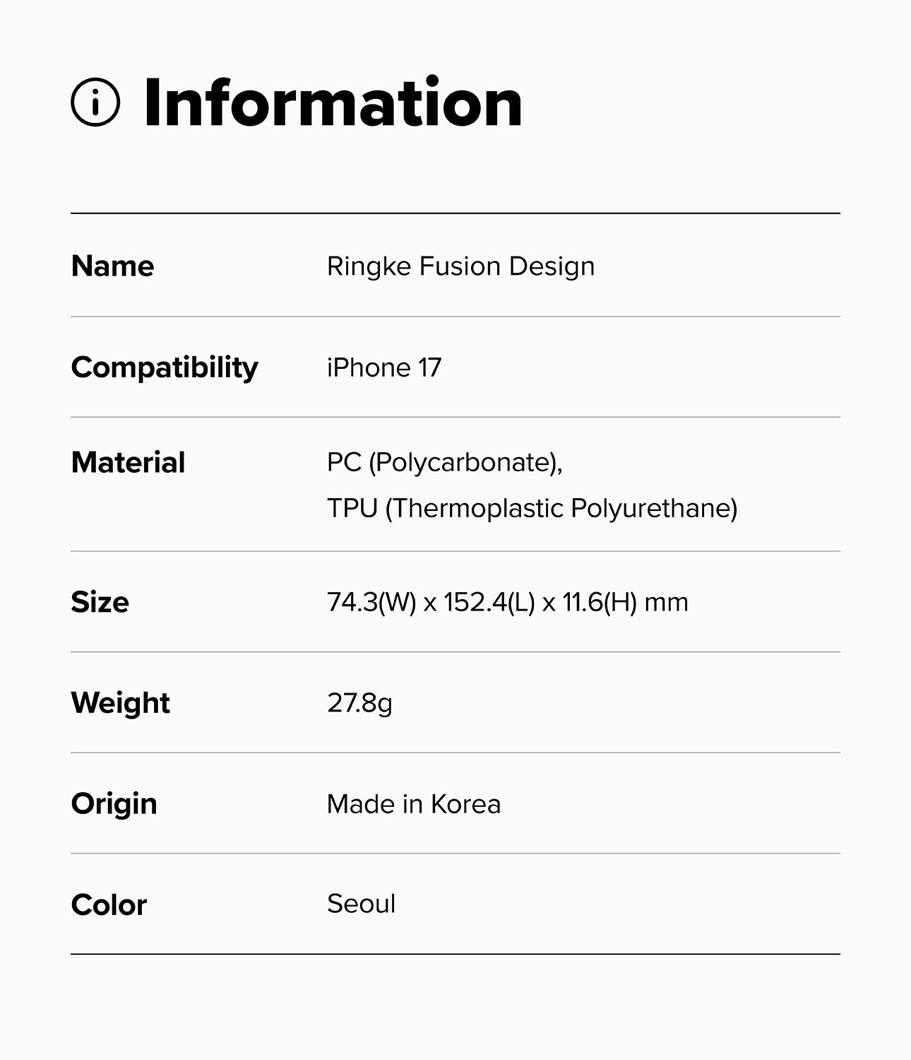 Ringke Fusion Design Case for Apple iPhone 17
