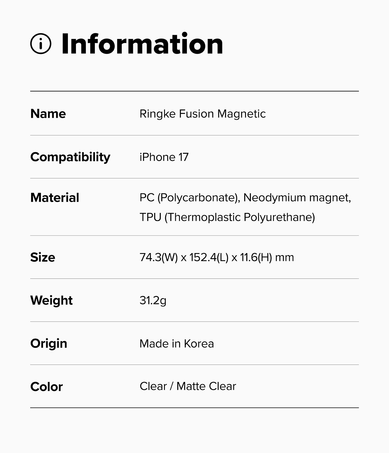 Ringke Fusion Magnetic Case for Apple iPhone 17