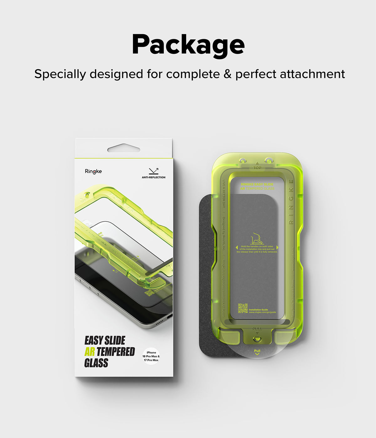 Ringke Easy Slide AR Tempered Glass Screen Protector for Apple iPhone 18 Pro Max / iPhone 17 Pro Max