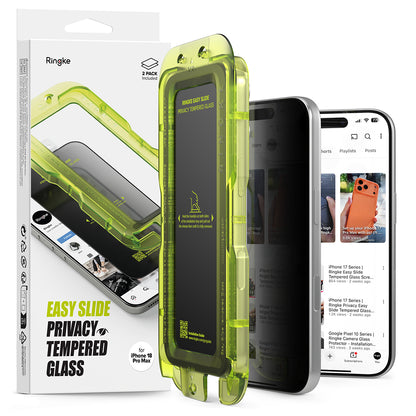 Ringke Privacy Easy Slide Tempered Glass Screen Protector for Apple iPhone 18 Pro Max