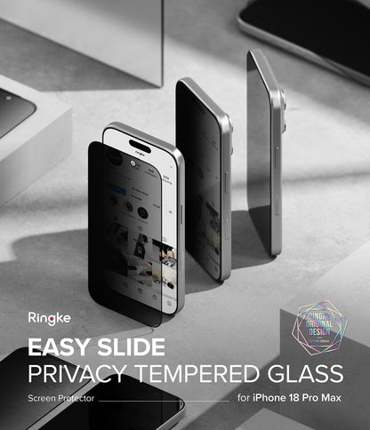 Ringke Privacy Easy Slide Tempered Glass Screen Protector for Apple iPhone 18 Pro Max