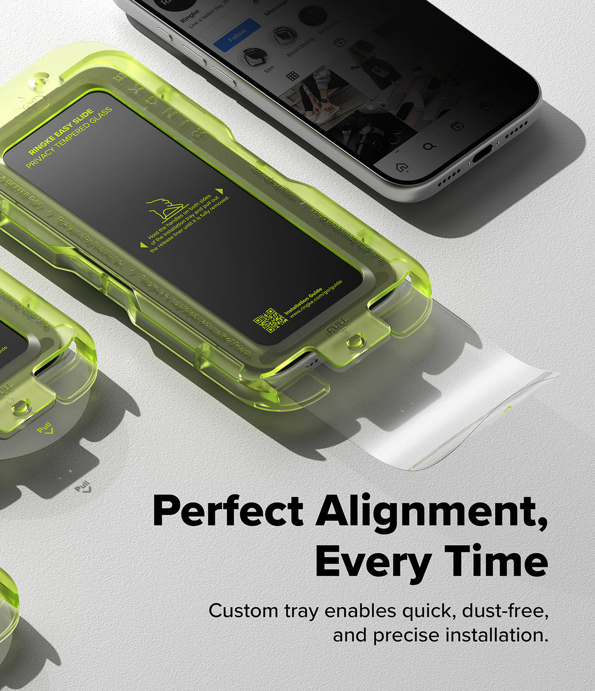 Ringke Privacy Easy Slide Tempered Glass Screen Protector for Apple iPhone 18 Pro Max
