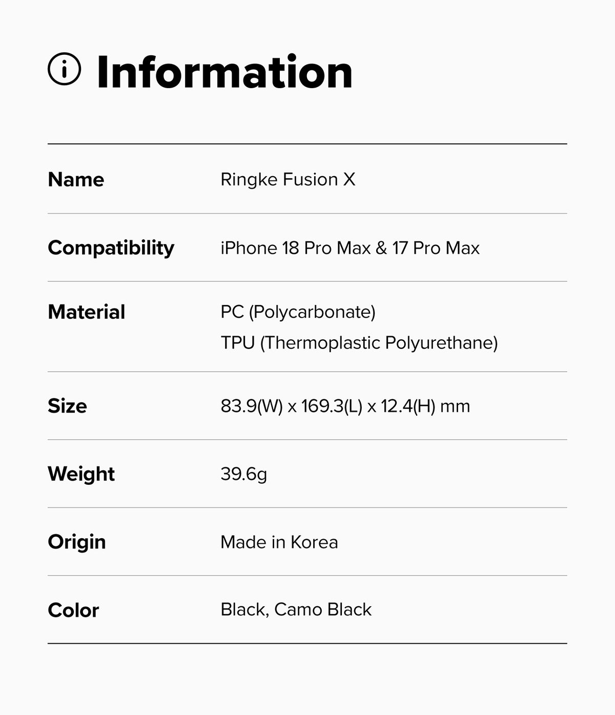 Ringke Fusion X Case for Apple iPhone 18 Pro Max / iPhone 17 Pro Max