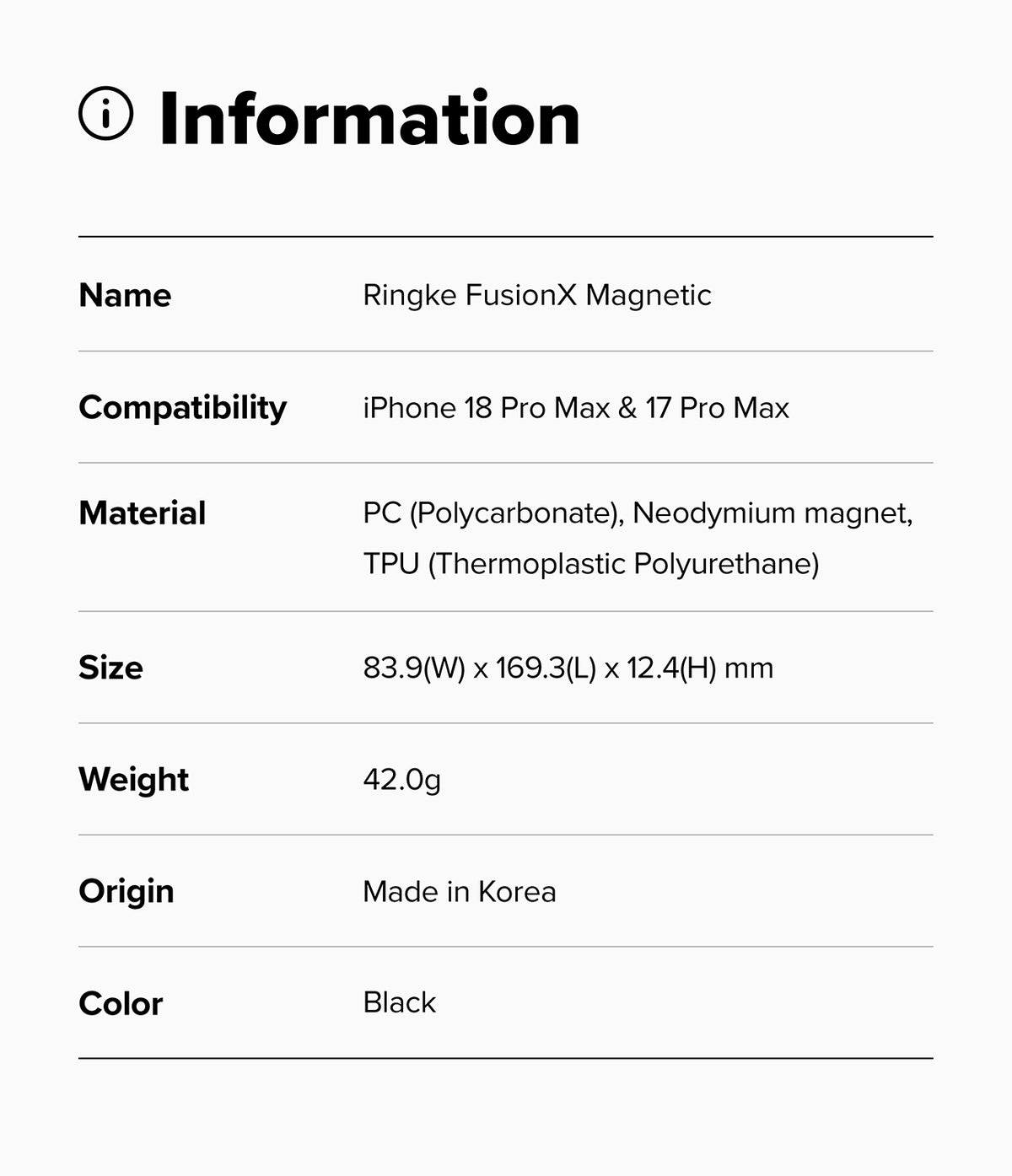 Ringke Fusion X Magnetic Case for Apple iPhone 18 Pro Max / iPhone 17 Pro Max