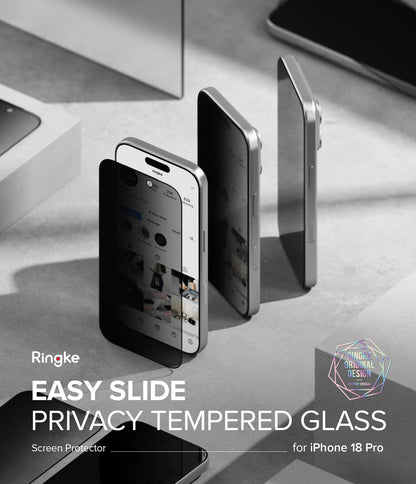 Ringke Privacy Easy Slide Tempered Glass Screen Protector for Apple iPhone 18 Pro