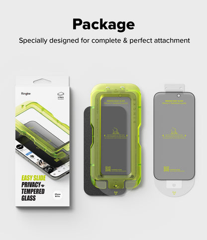 Ringke Privacy Easy Slide Tempered Glass Screen Protector for Apple iPhone 18 Pro