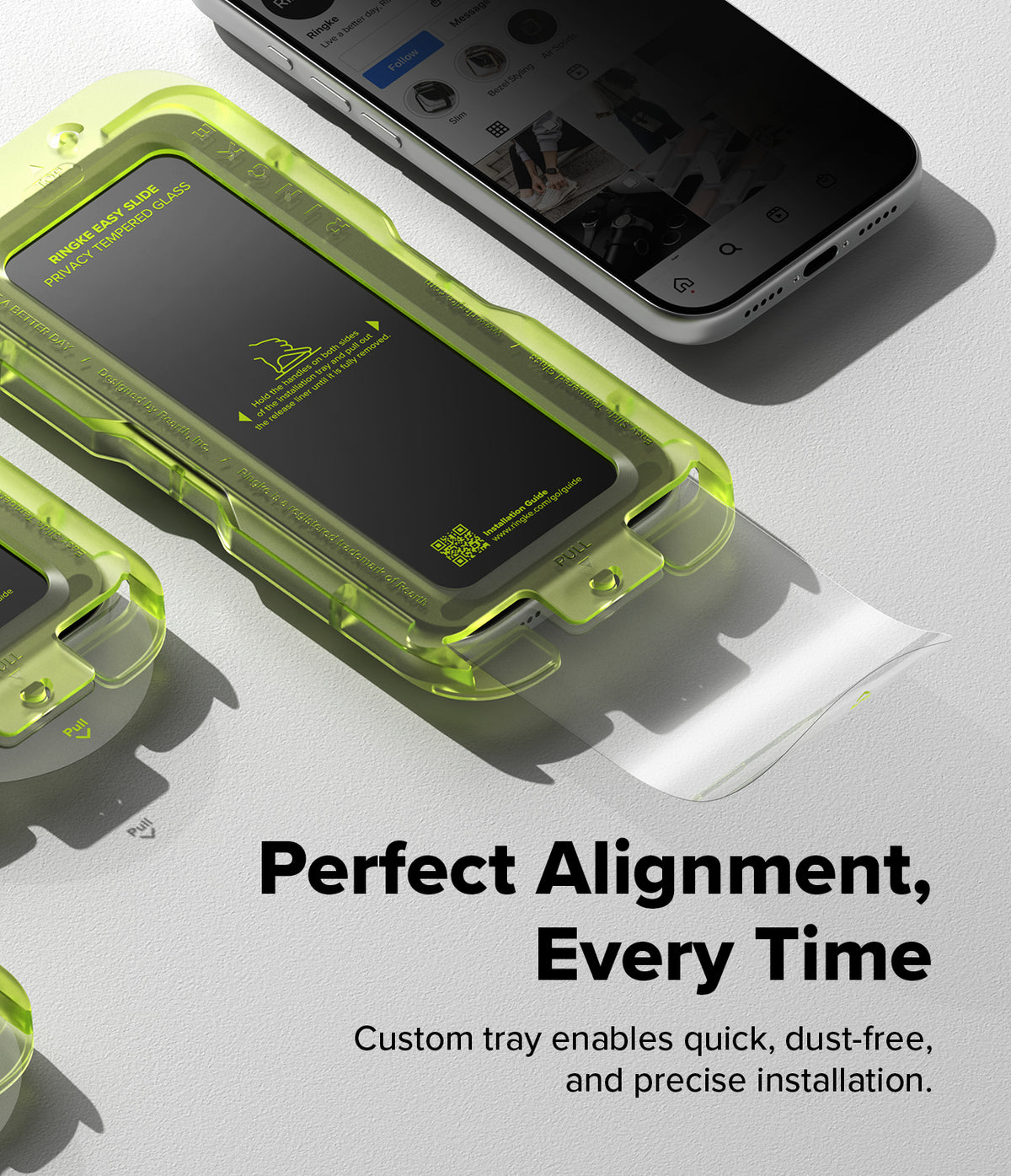 Ringke Privacy Easy Slide Tempered Glass Screen Protector for Apple iPhone 18 Pro