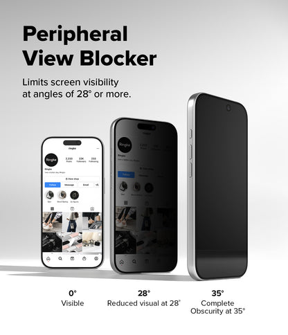 Ringke Privacy Easy Slide Tempered Glass Screen Protector for Apple iPhone 18 Pro
