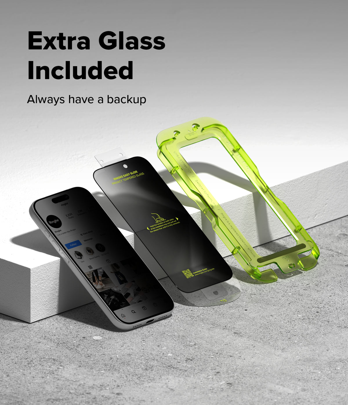 Ringke Privacy Easy Slide Tempered Glass Screen Protector for Apple iPhone 18 Pro