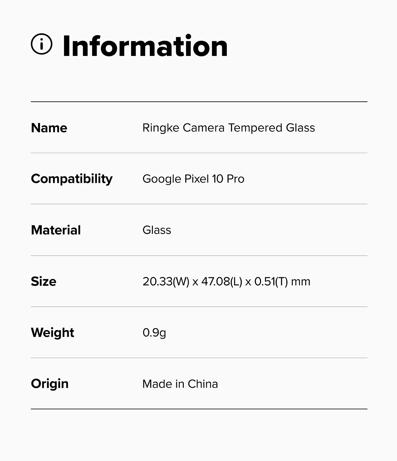 Ringke Camera Protector Tempered Glass for Google Pixel 10 Pro