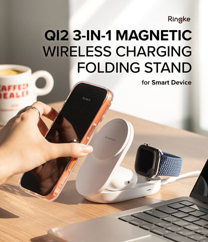 Ringke Qi2 3 in 1 Magnetic Wireless Charging Folding Stand