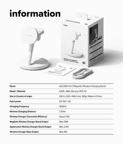 Ringke Qi2 25W 3-in-1 Magnetic Wireless Charging Strand