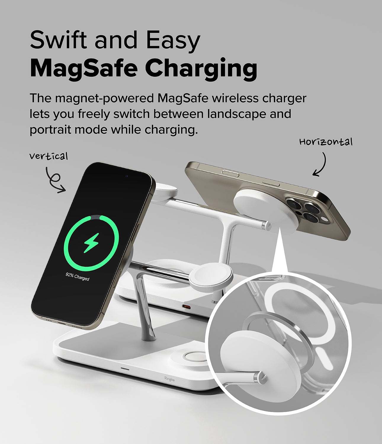 Ringke Qi2 3-in-1 Magnetic Wireless Charging Strand