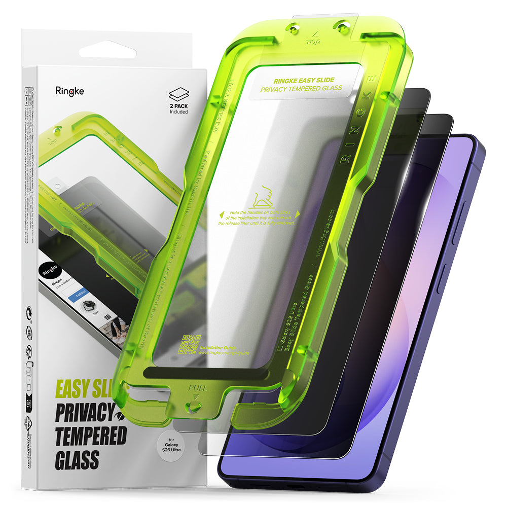 Ringke Privacy Easy Slide Tempered Glass Screen Protector for Samsung Galaxy S26 Ultra