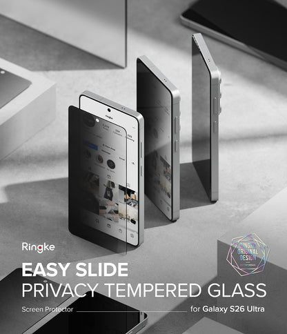 Ringke Privacy Easy Slide Tempered Glass Screen Protector for Samsung Galaxy S26 Ultra