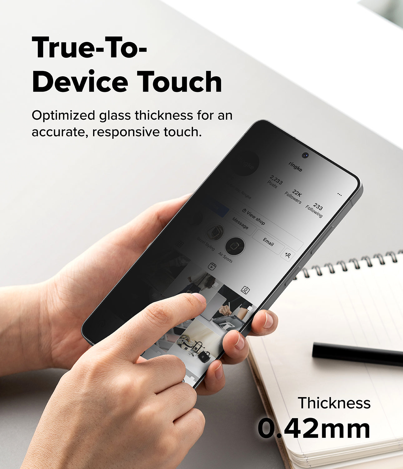 Ringke Privacy Easy Slide Tempered Glass Screen Protector for Samsung Galaxy S26 Ultra