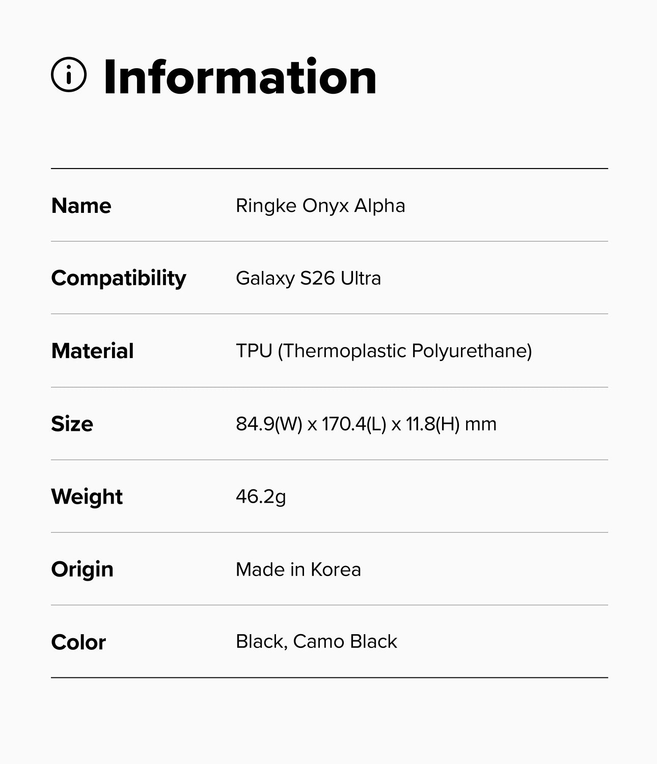 Ringke Onyx Alpha Case for Samsung Galaxy S26 Ultra