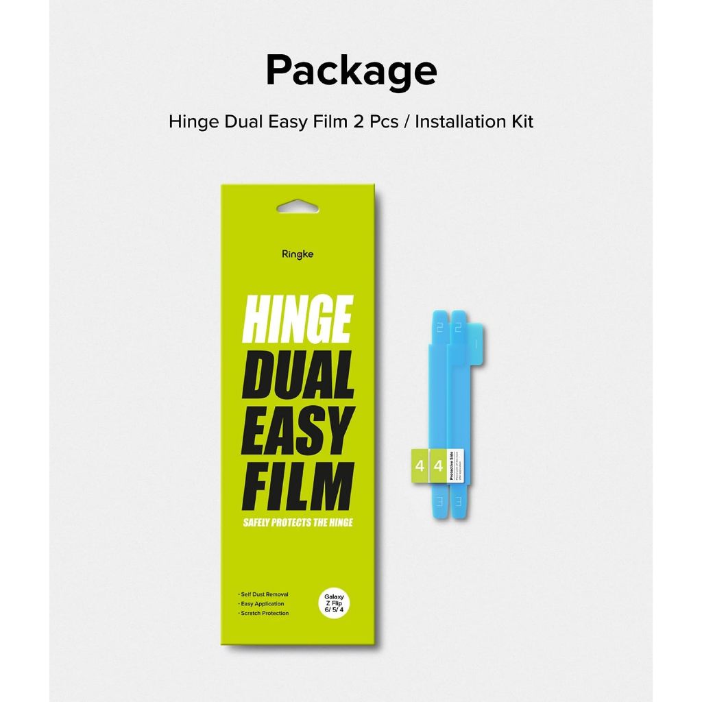 Ringke Hinge Dual Easy Film Protector Compatible for Samsung Galaxy Z Flip 6 / Flip 5 / Flip 4