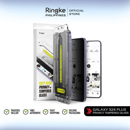 Ringke Privacy Easy Slide Tempered Glass Screen Protector for Samsung Galaxy S24 Plus