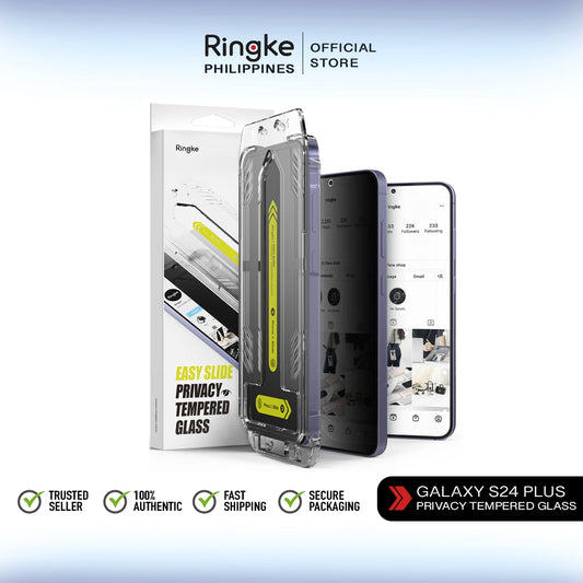 Ringke Privacy Easy Slide Tempered Glass Screen Protector for Samsung Galaxy S24 Plus