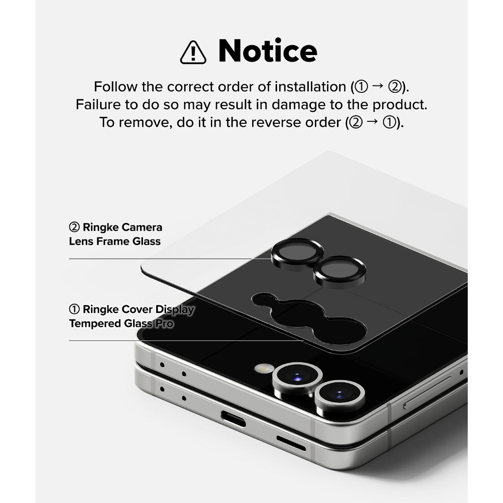 RIngke Cover Display Protector Tempered Glass Pro for Samsung Galaxy Z Flip 7