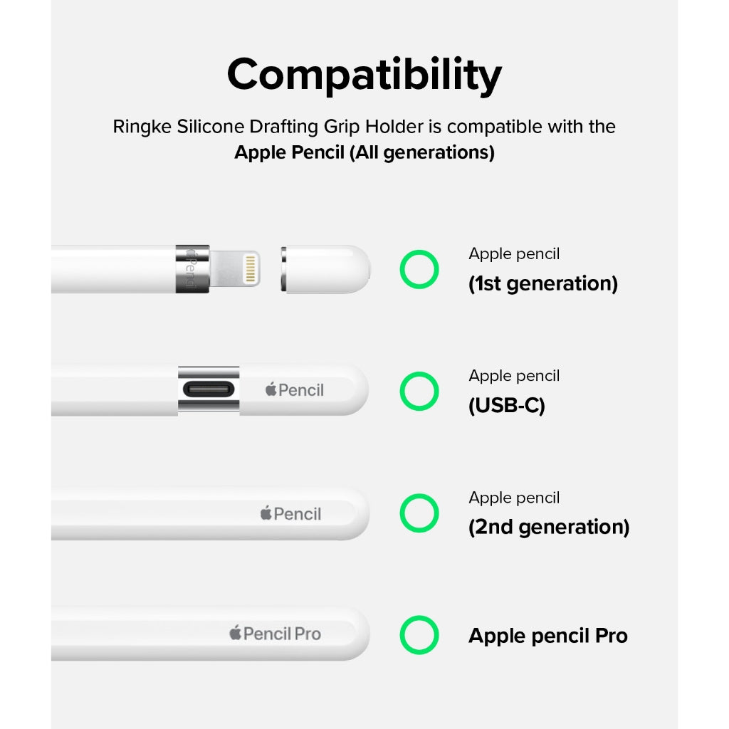 Ringke Silicone Grip Holder Compatible for Apple Pencil All Generation - No Actual Apple Pencil