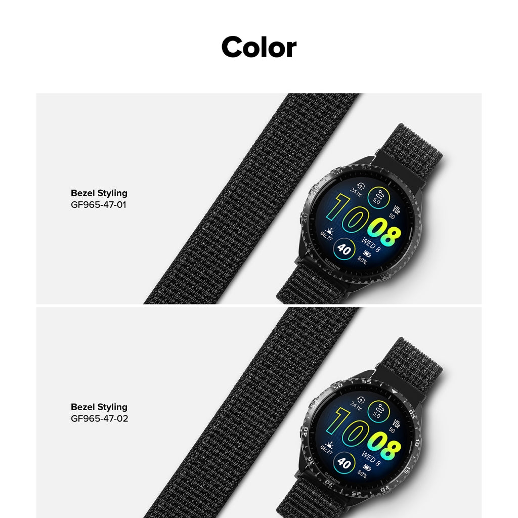 Ringke Bezel Styling and Sports Air Loop Compatible for Garmin Forerunner 965 - Smartwatch Accessory