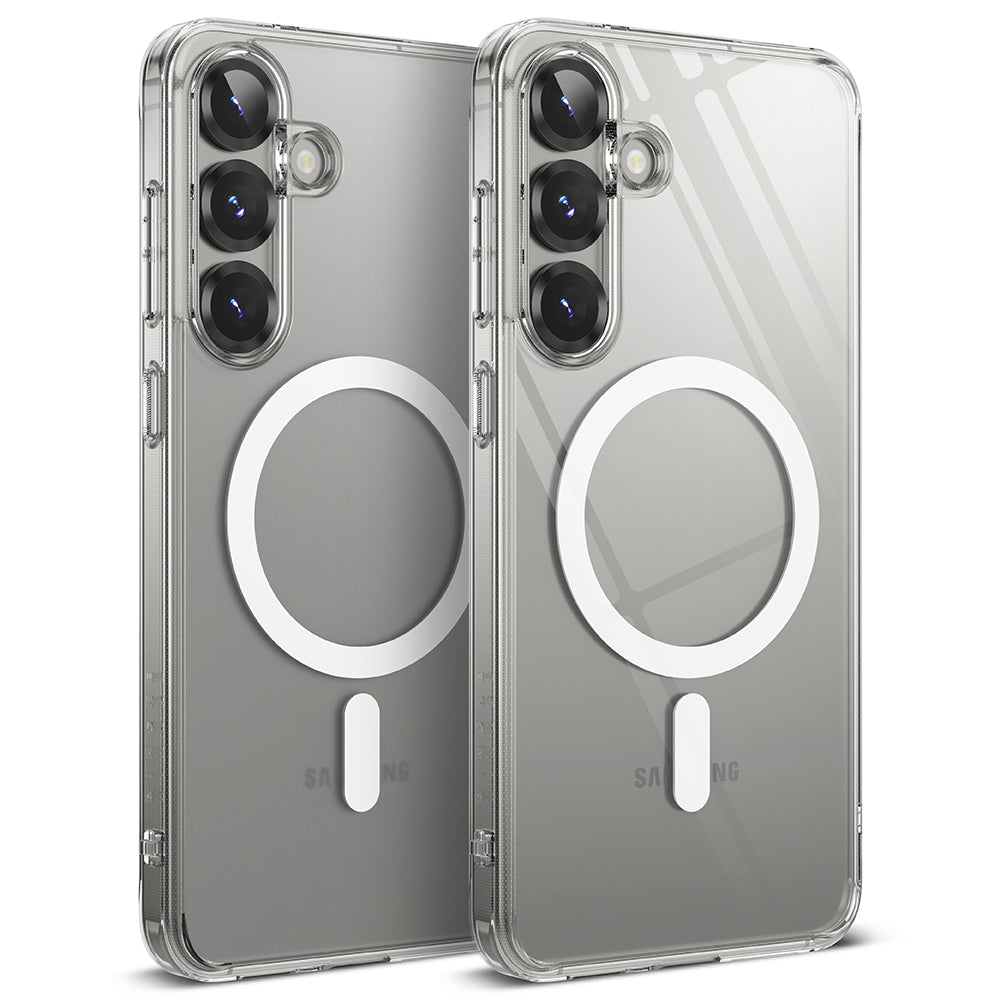 Ringke Galaxy S25 Plus Case Fusion Magnetic | Transparent Hard Back + Magnetic Charging Support